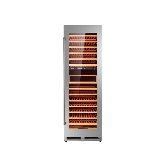 Thor Kitchen 24 Inch Dual Zone Wine Cooler, 162 Wine Bottle Capacity TWC2403DI