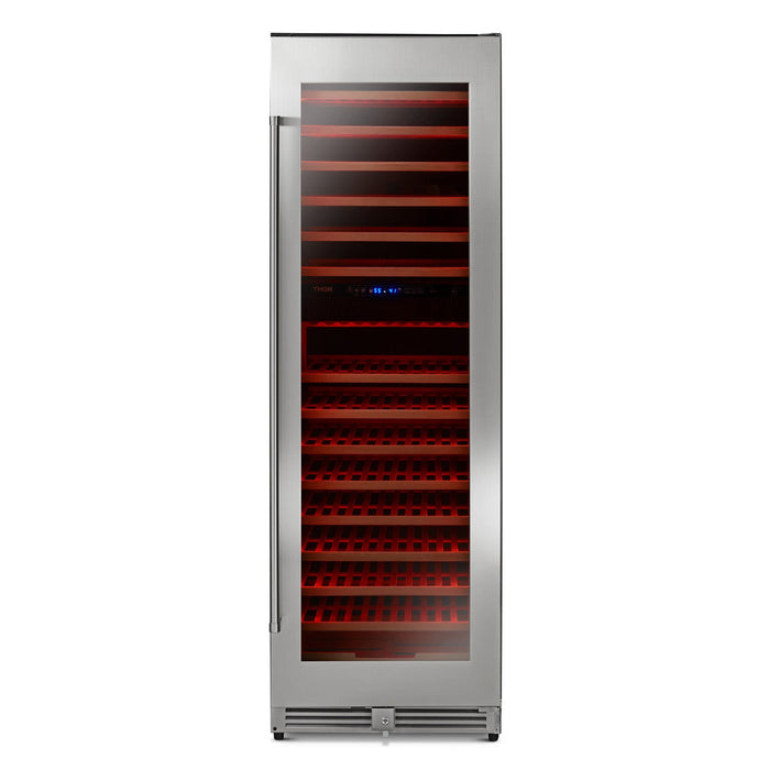 Thor Kitchen 24 Inch Dual Zone Wine Cooler, 162 Wine Bottle Capacity TWC2403DI