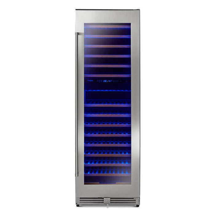 Thor Kitchen 24 Inch Dual Zone Wine Cooler, 162 Wine Bottle Capacity TWC2403DI