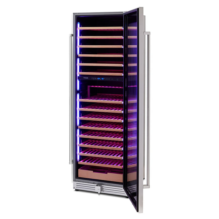 Thor Kitchen 24 Inch Dual Zone Wine Cooler, 162 Wine Bottle Capacity TWC2403DI
