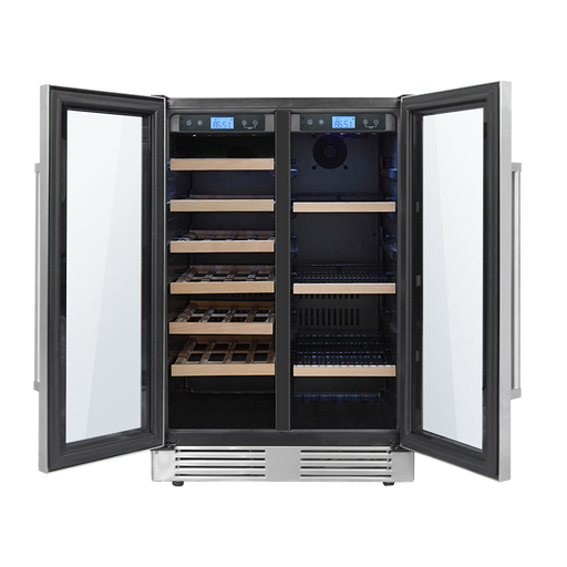Thor Kitchen 24"French Door Wine and Beverage Center, 21 Wine Bottle Capacity and 95 Can Capacity TBC2401DI