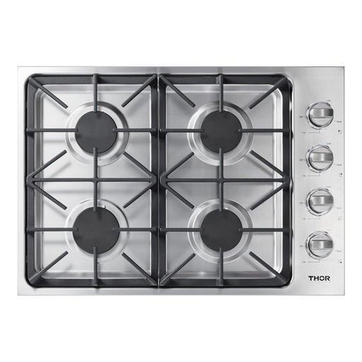 Thor Kitchen 30" Professional Drop-In Gas Cooktop with Four Burners in Stainless Steel TGC3001