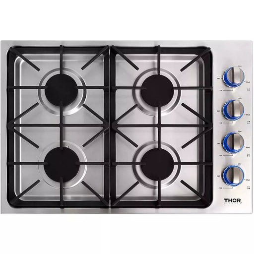 Thor Kitchen 30" Professional Drop-In Gas Cooktop with Four Burners in Stainless Steel TGC3001