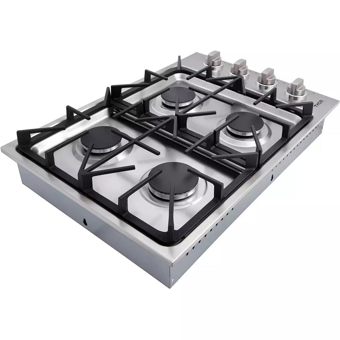 Thor Kitchen 30" Professional Drop-In Gas Cooktop with Four Burners in Stainless Steel TGC3001