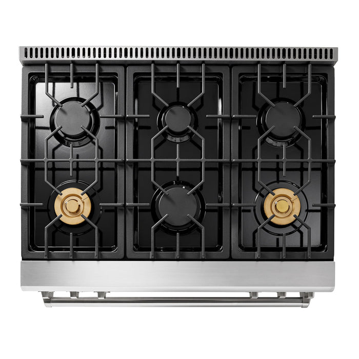 Thor Kitchen 36" Tilt Panel Professional Gas Range TRG3601
