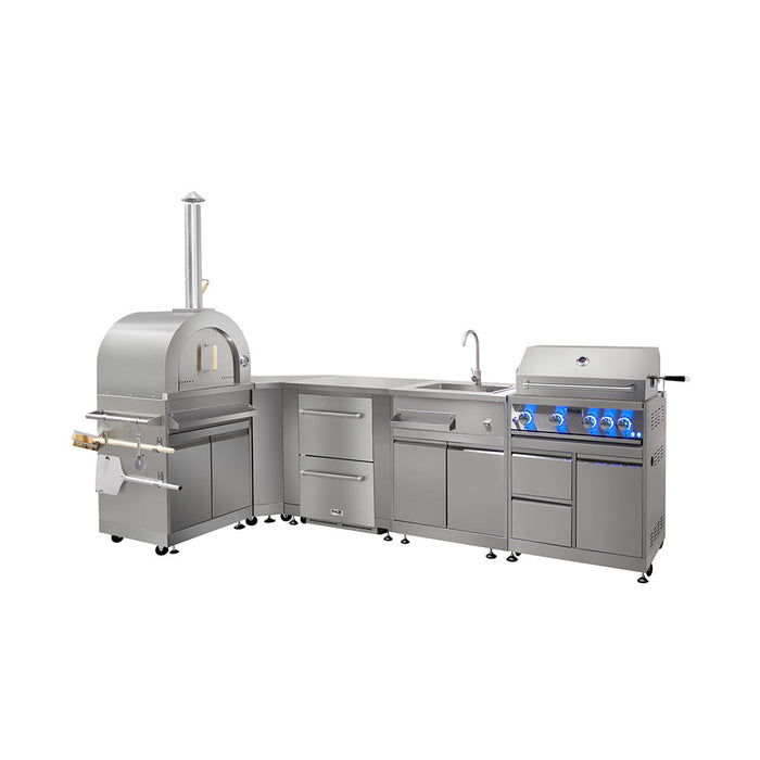 Thor Kitchen Outdoor Kitchen Corner Cabinet in Stainless Steel MK06SS304