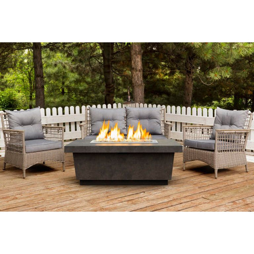 American Fyre Designs 52'' Contempo Rectangle Liquid Propane Fire Table with Drawer Tank