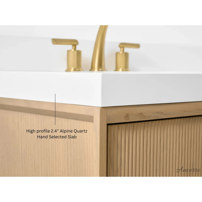 Ancerre 36” Momo Bathroom Vanity Oak Single Sink VTS-Momo-36-Oak-WQZ