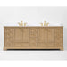 Ancerre 84” Audrey Bathroom Vanity Oak Double Sink Cabinet Set VTS-Audrey-84-Oak-WQZ