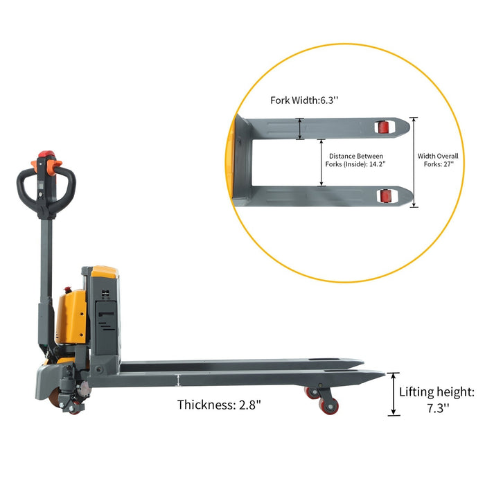Apollo Lift Li-ion Powered Pallet Truck 48" x 27" 4400 lbs.   A-103801