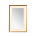Aquadom Madison 24''x 36'' x 2.28'' LED Lighted Chamfer Frame Mirror with Defogger Chrome Brushed Gold Finish