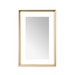 Aquadom Madison 24''x 36'' x 2.28'' LED Lighted Chamfer Frame Mirror with Defogger Chrome Brushed Gold Finish