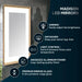 Aquadom Madison 24''x 36'' x 2.28'' LED Lighted Chamfer Frame Mirror with Defogger Chrome Brushed Gold Finish