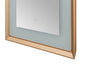 Aquadom Madison 24''x 36'' x 2.28'' LED Lighted Chamfer Frame Mirror with Defogger Chrome Brushed Gold Finish