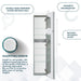 Aquadom Royale 15'' × 70'' Right Hinge Side, Tall Medicine Cabinet