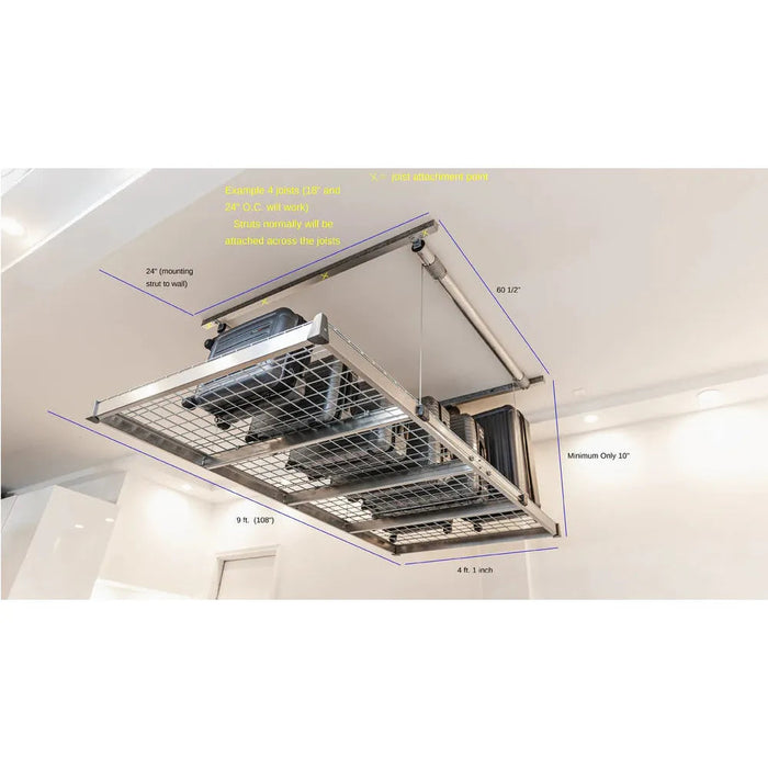auxx-lift3-x6-storage-lift-platform-400lbs-silver-finish-with-remote-AUXX-1400S-3X6F-SG