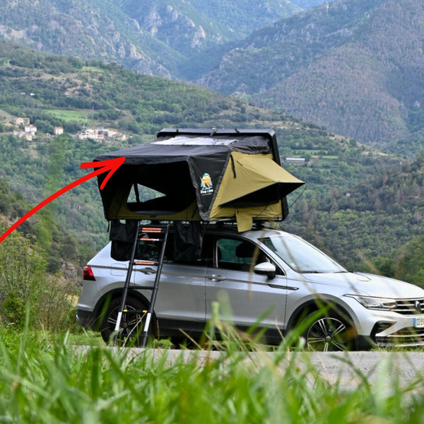 Bâche Pluie de Rechange pour Tente de Toit Rigide -  Neuf avec Hublot Woody’s Camp