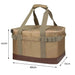 Boîte de transport pliable pour camping avec armature métallique, dimensions 40x32x25cm, pratique et durable.