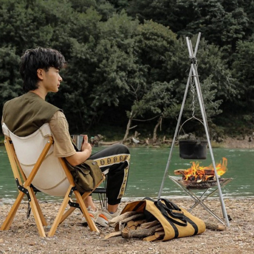 Table de cuisson brasero camping inox