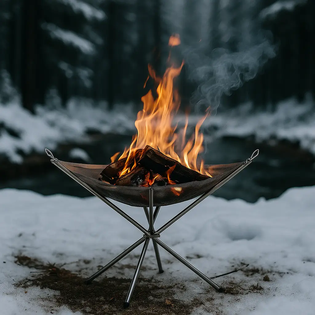 brasero camping pliable nomade feu camp table cuisson securite acier  (13)