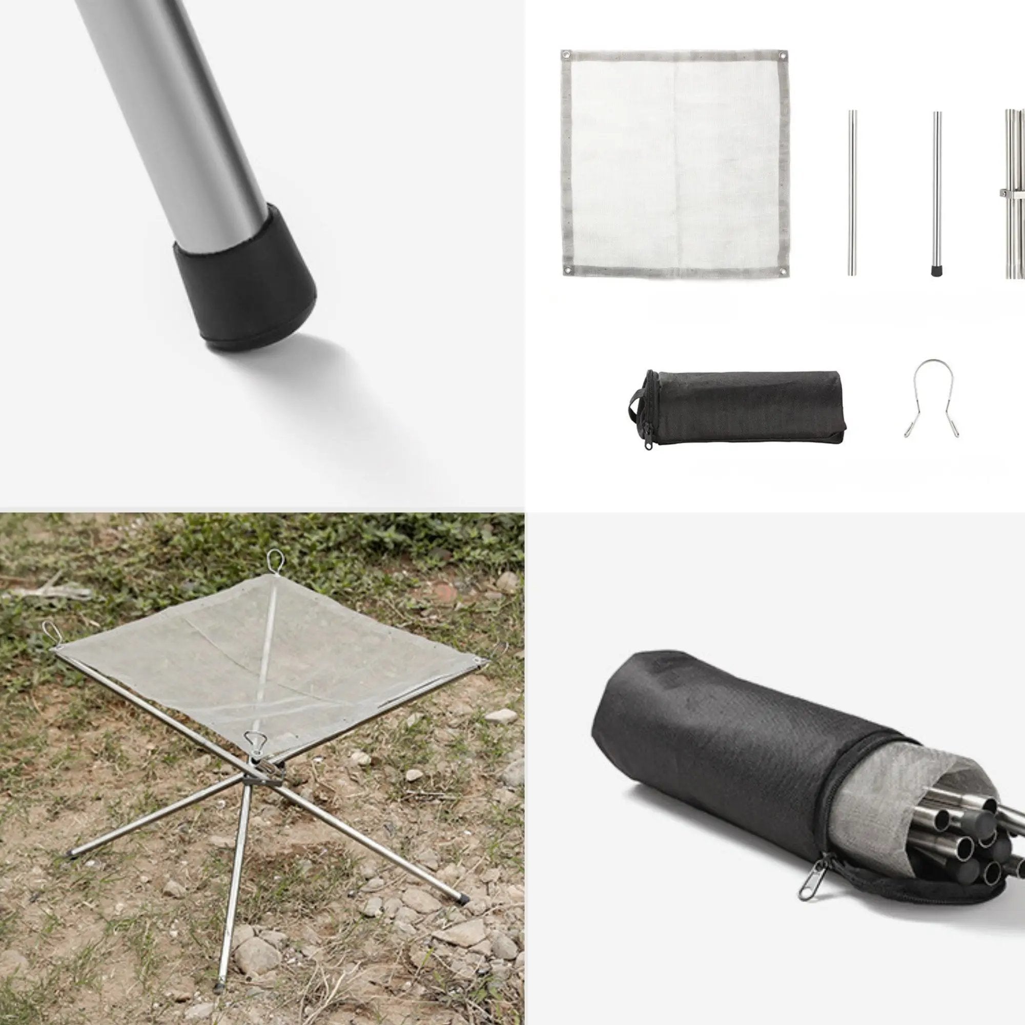 brasero camping pliable nomade feu camp table cuisson securite acier  (13)