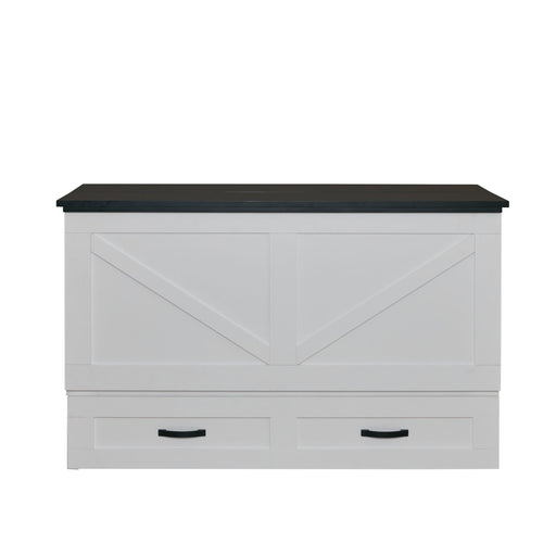 Cabinet Murphy Bed | Queen | Barn White & Black | Elite Series | CabinetBed Inc