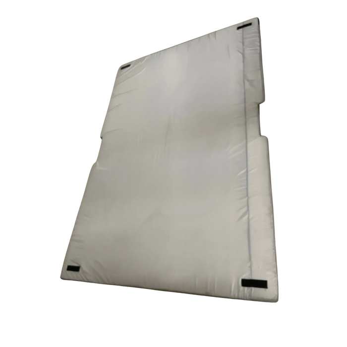 Matelas de tente de toit en mousse à haute densité pour le camping, couleur grise, adapté pour 3 à 5 personnes, offrant un confort de sommeil optimal.