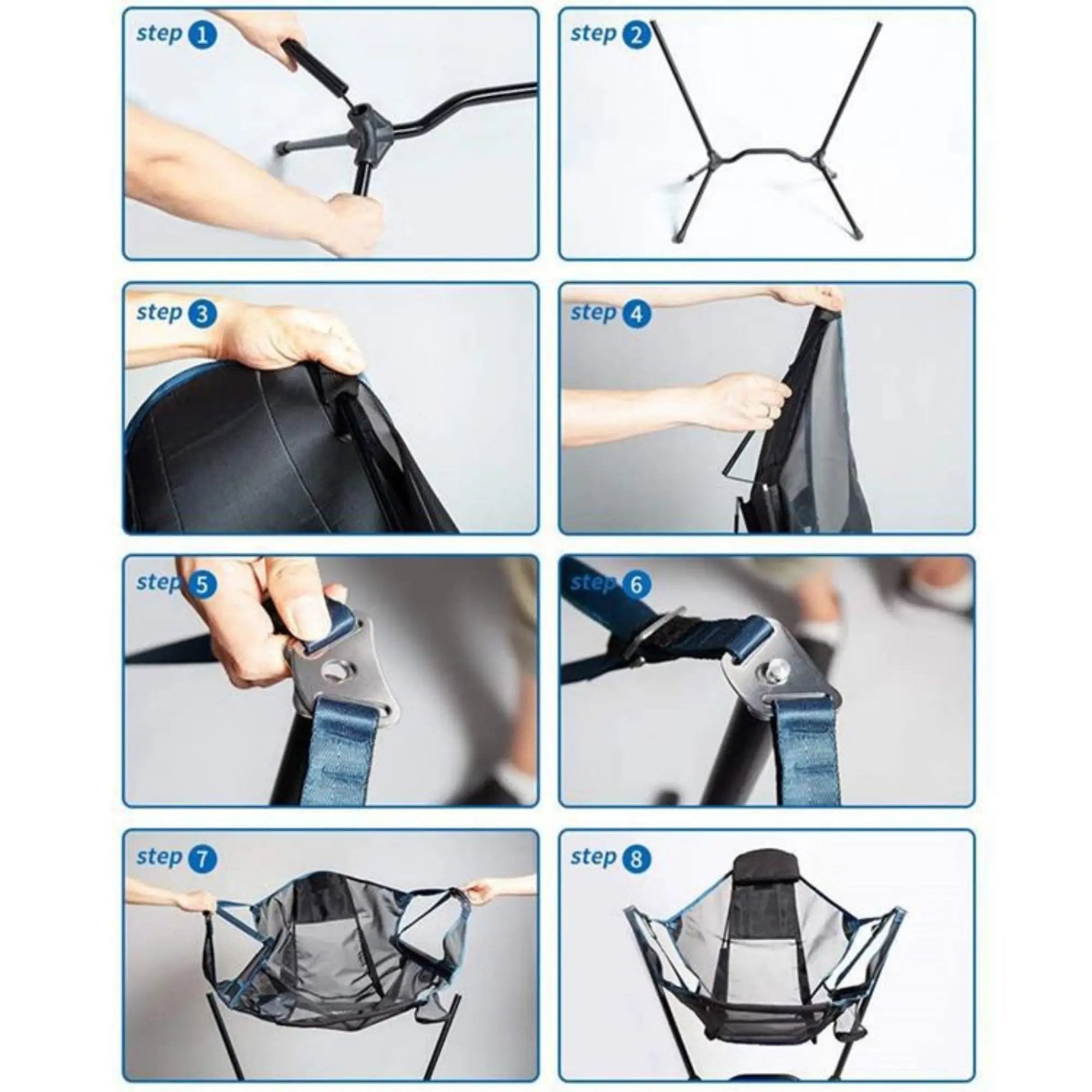 Chaise hamac de camping pliante portable – Confort ultime en camping accessoire camping sauvage outdoor peche vanlife 4X4 SUV DUSTER montpellier herault chaise pliable de camping hamac confortable chaise longue camping 