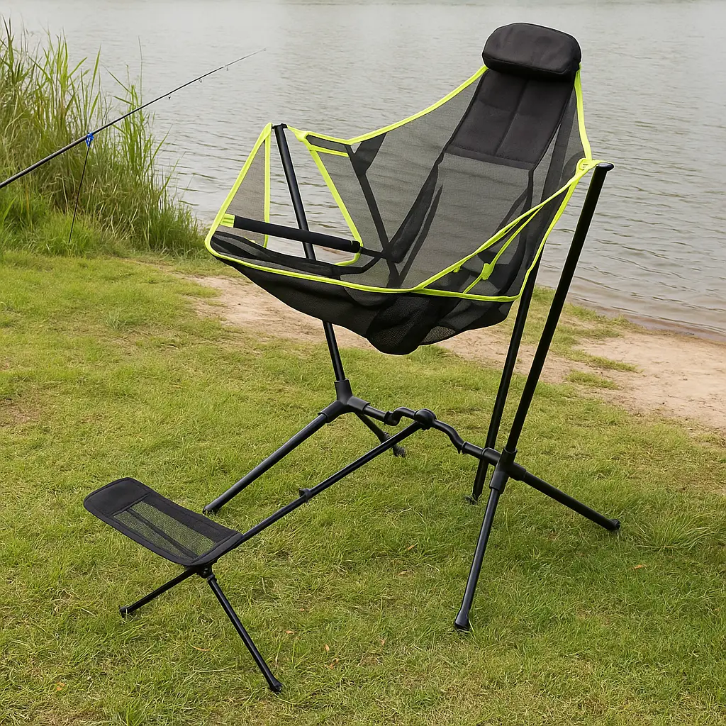 Chaise hamac de camping pliante portable – Confort ultime en camping accessoire camping sauvage outdoor peche vanlife 4X4 SUV DUSTER montpellier herault chaise pliable de camping hamac confortable chaise longue camping 