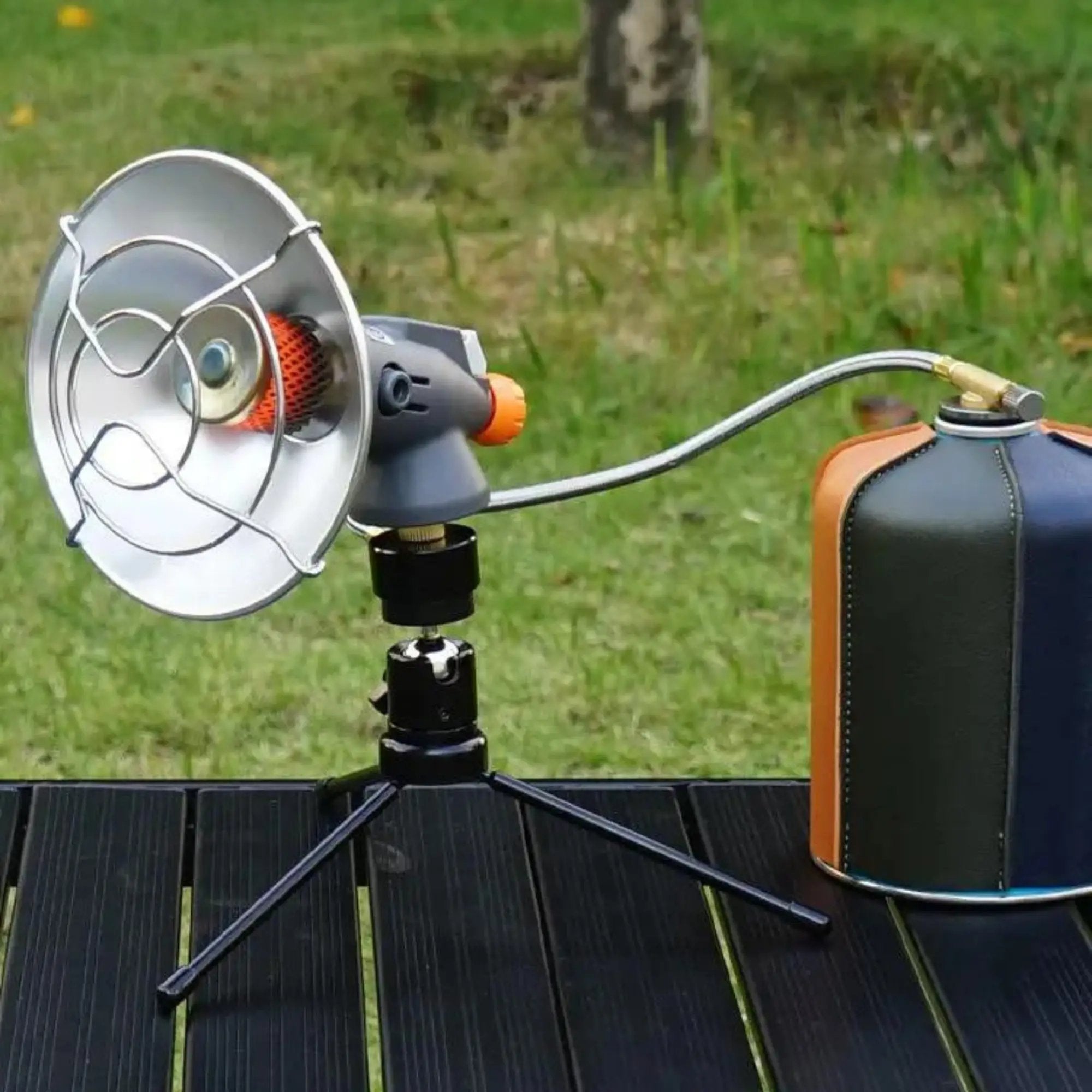 chauffage gaz camping hiver trepied chauffant acier portable pliable (8)