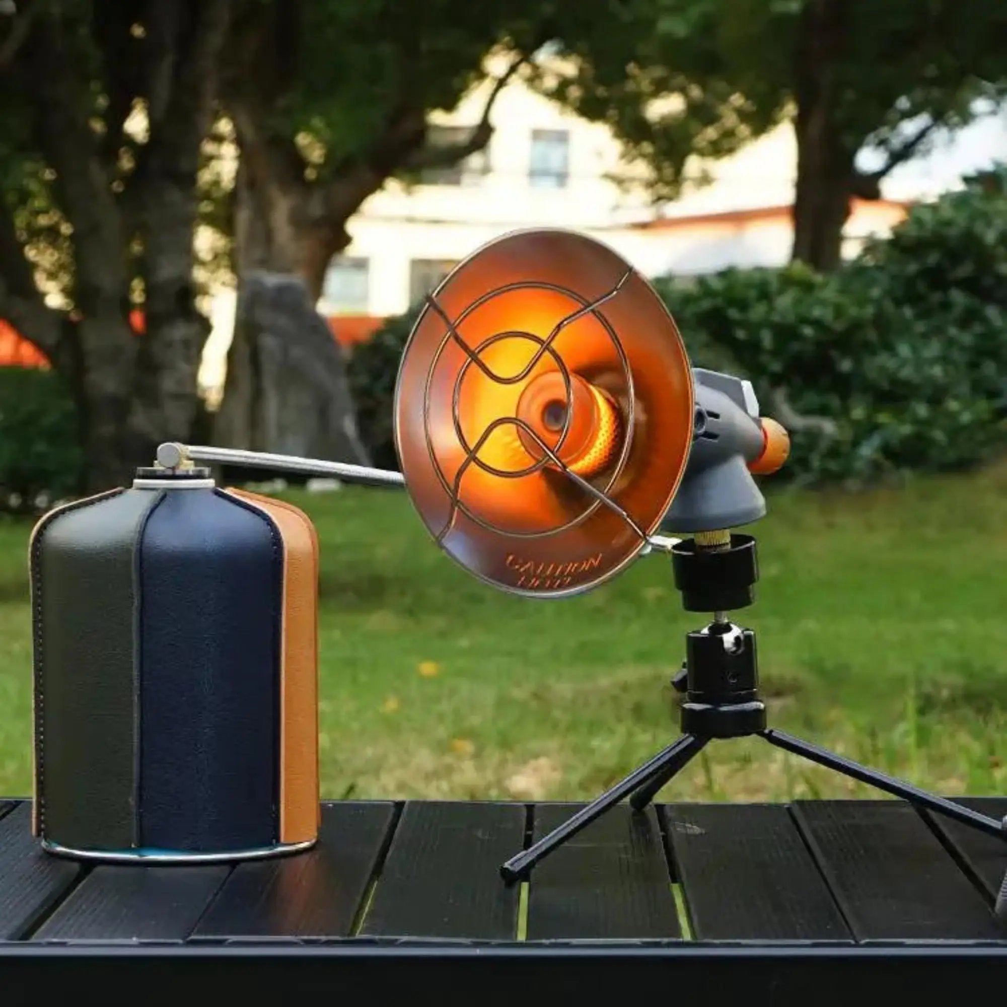 chauffage gaz camping hiver trepied chauffant acier portable pliable (8)