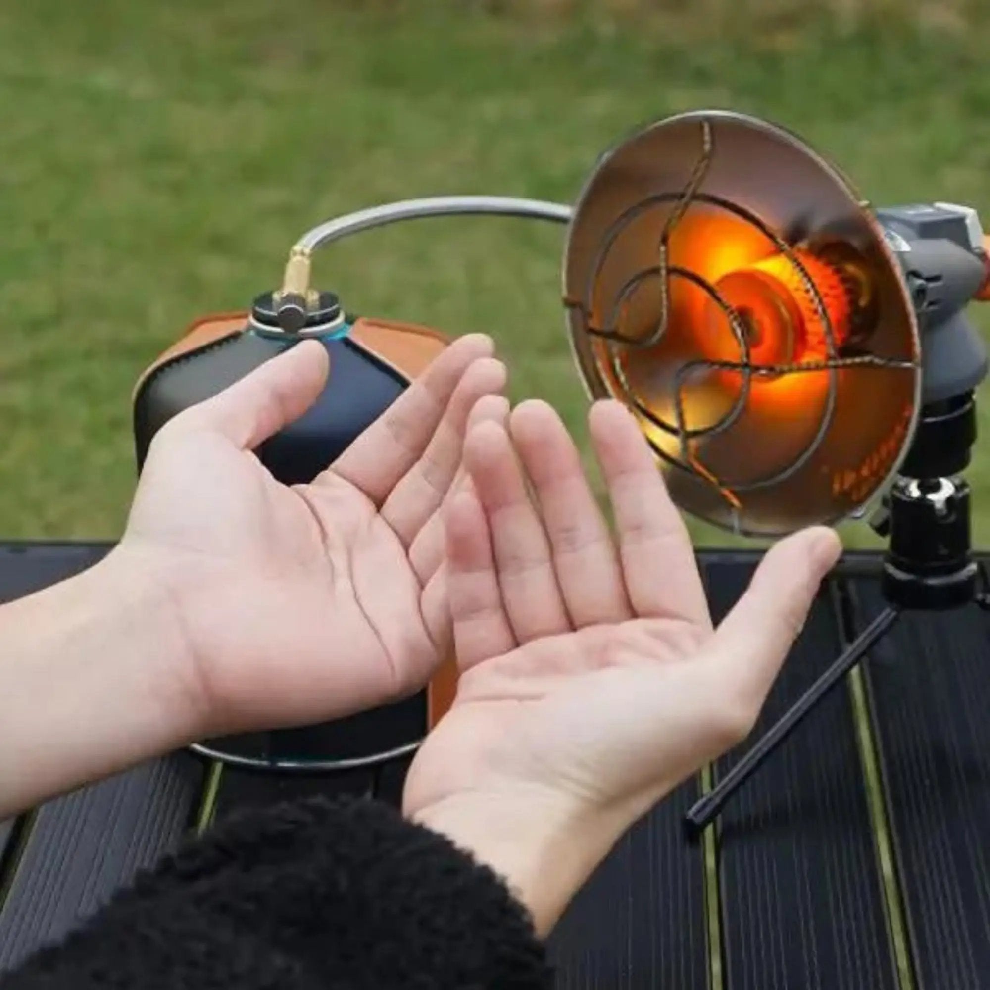 chauffage gaz camping hiver trepied chauffant acier portable pliable (8)