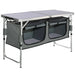 cuisine de camping pliante, meuble cuisine camping, table camping avec rangement, armoire camping pliable, cuisine outdoor portable, table de camping aluminium, meuble vanlife cuisine, équipement camping cuisine, table barbecue extérieure