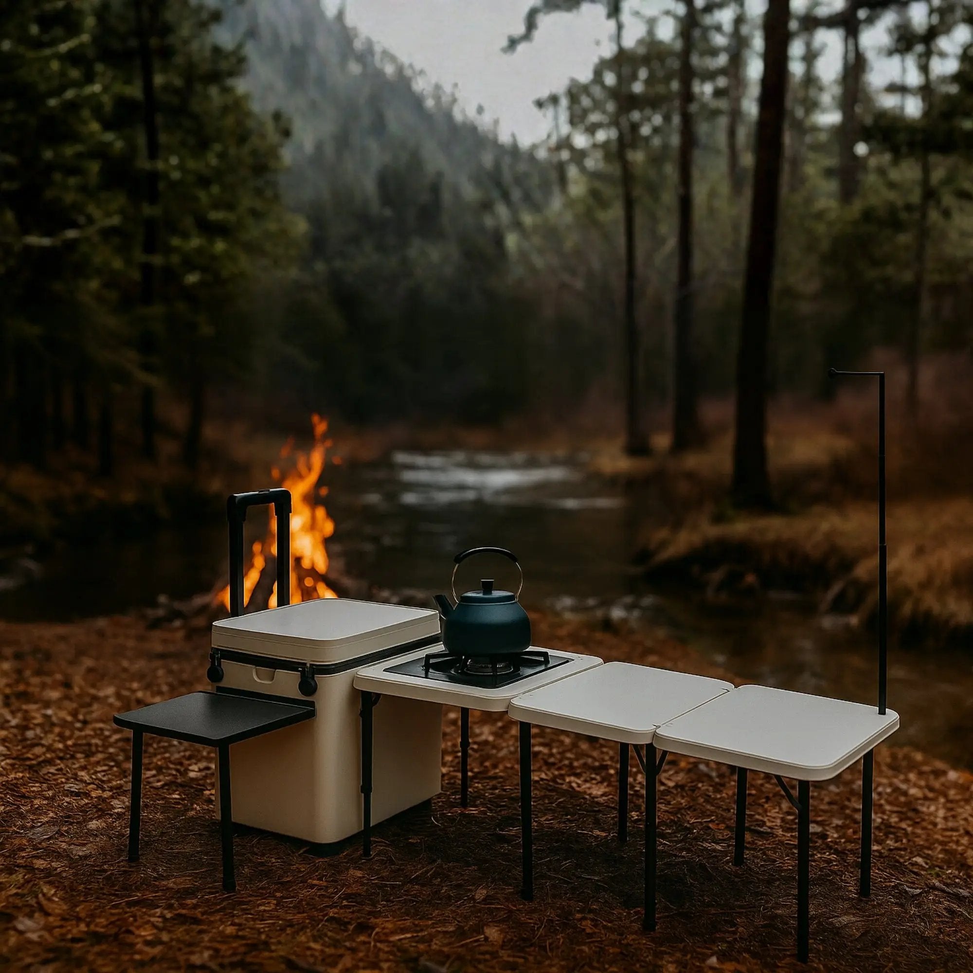 cuisine mobile nomage pliante camping voiture coffre multifonction outdoor  (1)