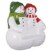 Design Toscano Powder Pals Holiday Snowman Photo Op Sculptural Bench NE160250