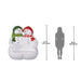 Design Toscano Powder Pals Holiday Snowman Photo Op Sculptural Bench NE160250