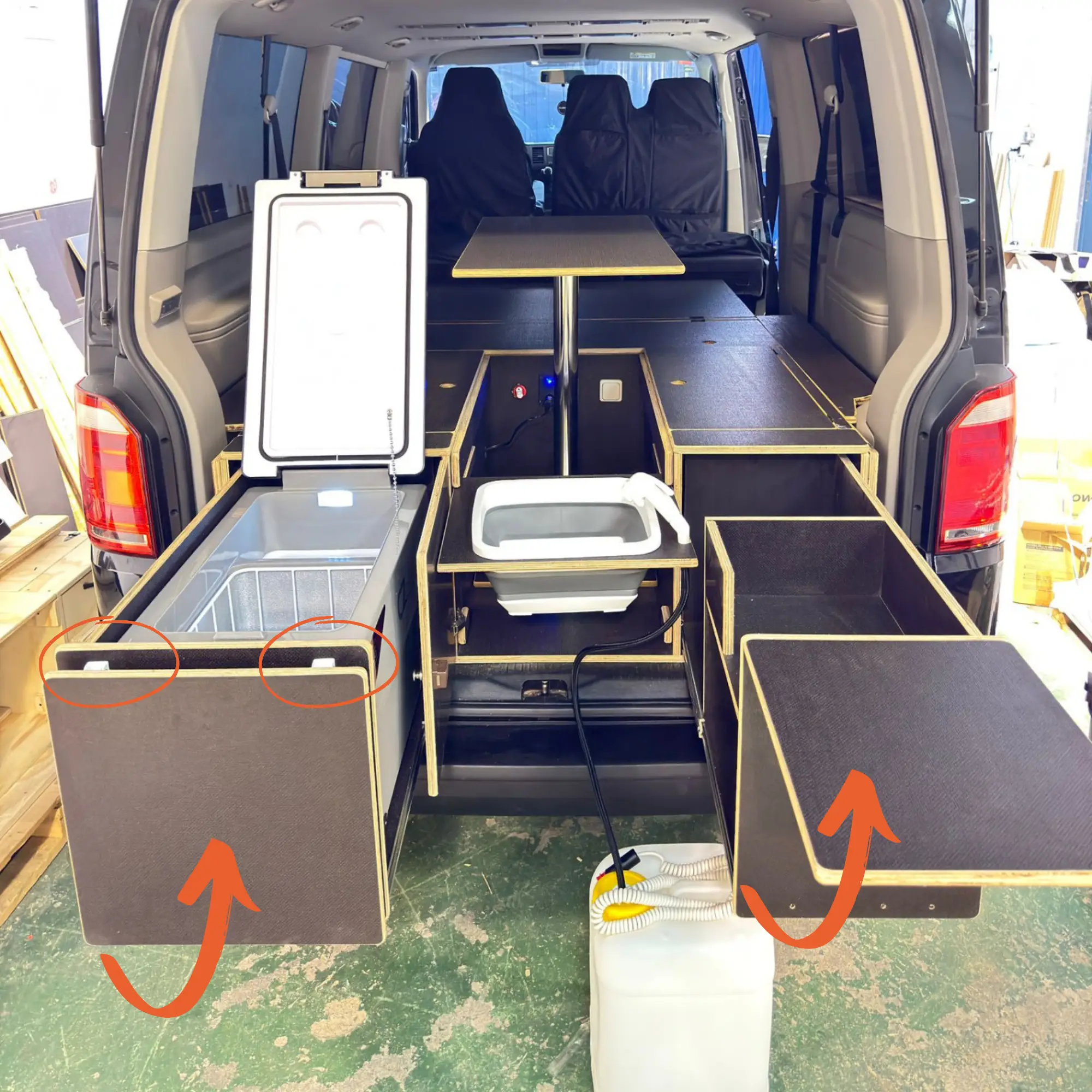 paire equerre charge lourde 100kg amenagement coffre voiture van camping cuisine de coffre, amenagement fourgon van voiture 25cm 50cm loquet fermeture