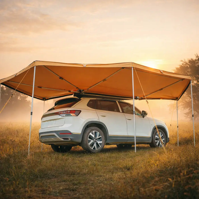 Auvent autoportant 270° Latéral pour Véhicule 6,09 x 2,10 m – UV50+, PU3000 mm Woody's Camp