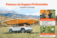 Auvent autoportant 270° Latéral pour Véhicule 6,09 x 2,10 m – UV50+, PU3000 mm Woody's Camp