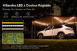 Auvent autoportant 270° Latéral pour Véhicule 6,09 x 2,10 m – UV50+, PU3000 mm Woody's Camp