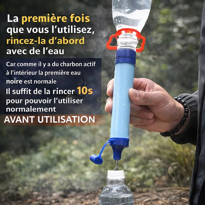 Filtre à Eau de Survie 4000L–Paille Filtrante Ultra-Compacte Outdoor & Survivalisme Woody’s Camp