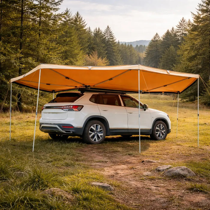 Auvent autoportant 270° Latéral pour Véhicule 6,09 x 2,10 m – UV50+, PU3000 mm Woody's Camp