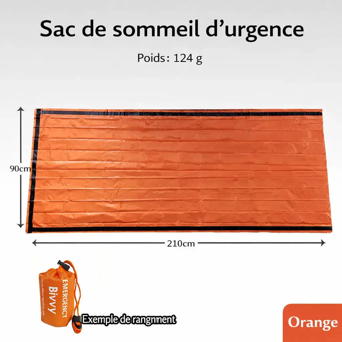 Sac de Couchage de Survie d’Urgence – Thermique Ultra-Compact Woody’s Camp