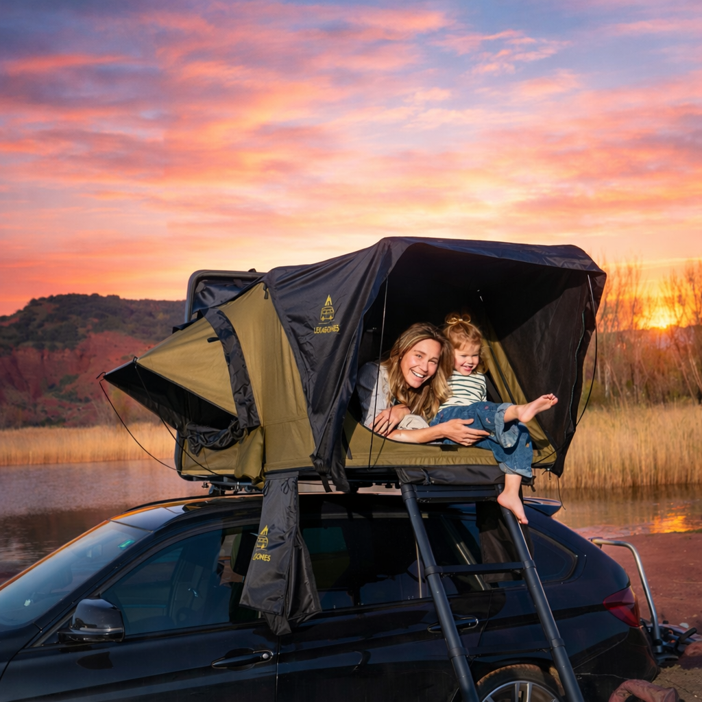 Tente de Toit Coque Rigide Néo 2 Places - 120cm Lexagones Lexagones