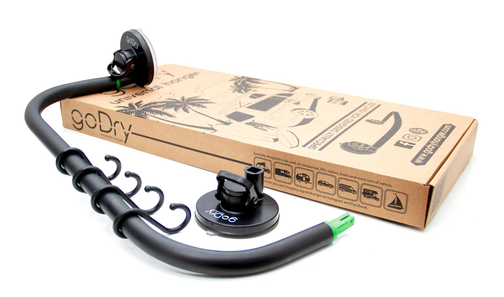 goDry Hanger – Crochet Ventouse Multifonction Outdoor pour Van, Tente de Toit & Sports Nautiques
