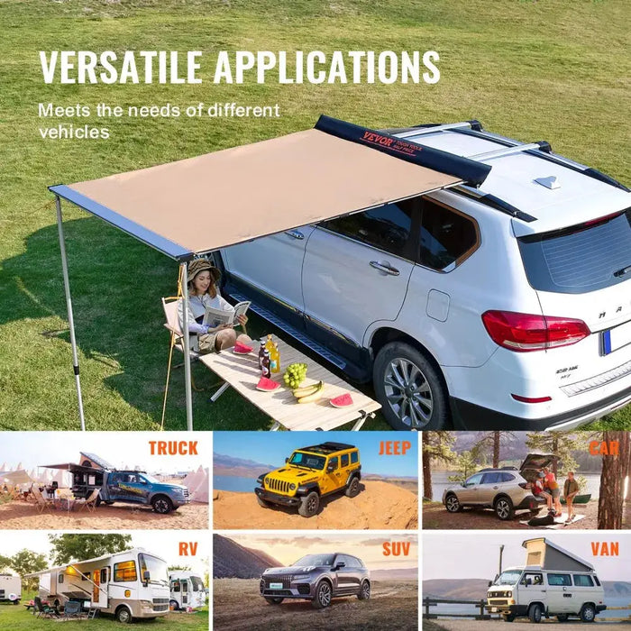 Auvent Latéral Rétractable 2×2,5 m – SUV Van Camping-car