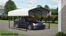 Steel Carport 10 x 20 x 7 ft. Galvanized Black/Eggshell