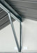 EZEE Shed Steel Storage 10 x 8 ft. Galvanized Extra High Gable Charcoal with Cream Trim