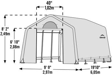 GrowIT Greenhouse-in-a-Box Peak 10 x 20 ft. Greenhouse