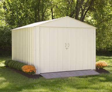 Arrow Commander 10 x 10 ft. Steel Storage Building Eggshell